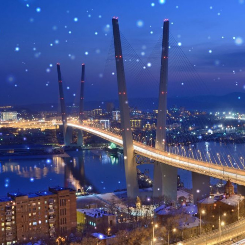 Новогодние мосты Владивостока